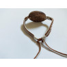 Bracelet Artisanal Oval - Marron Crème